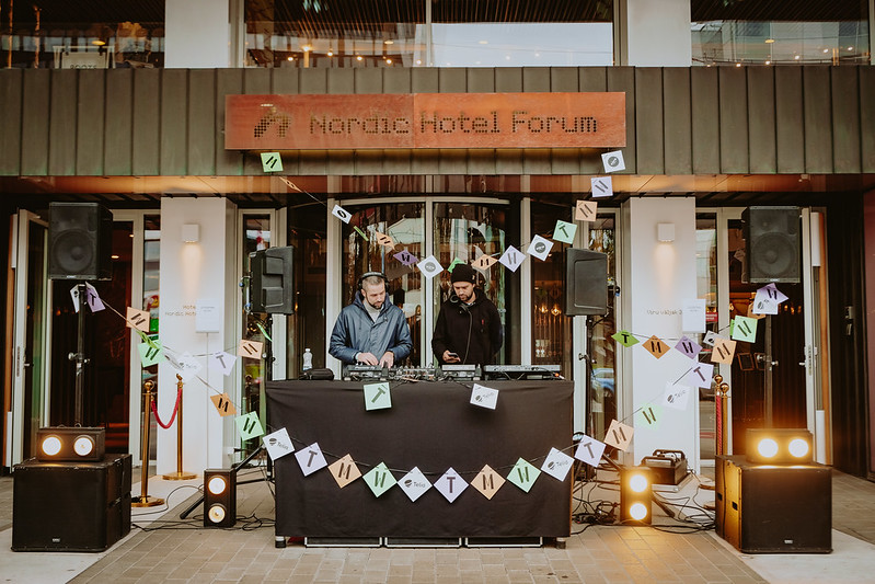 TMW 2021 Viru Center’s street party in front of the Nordic Hotel Forum. Photo by Anni Betti Noormaa